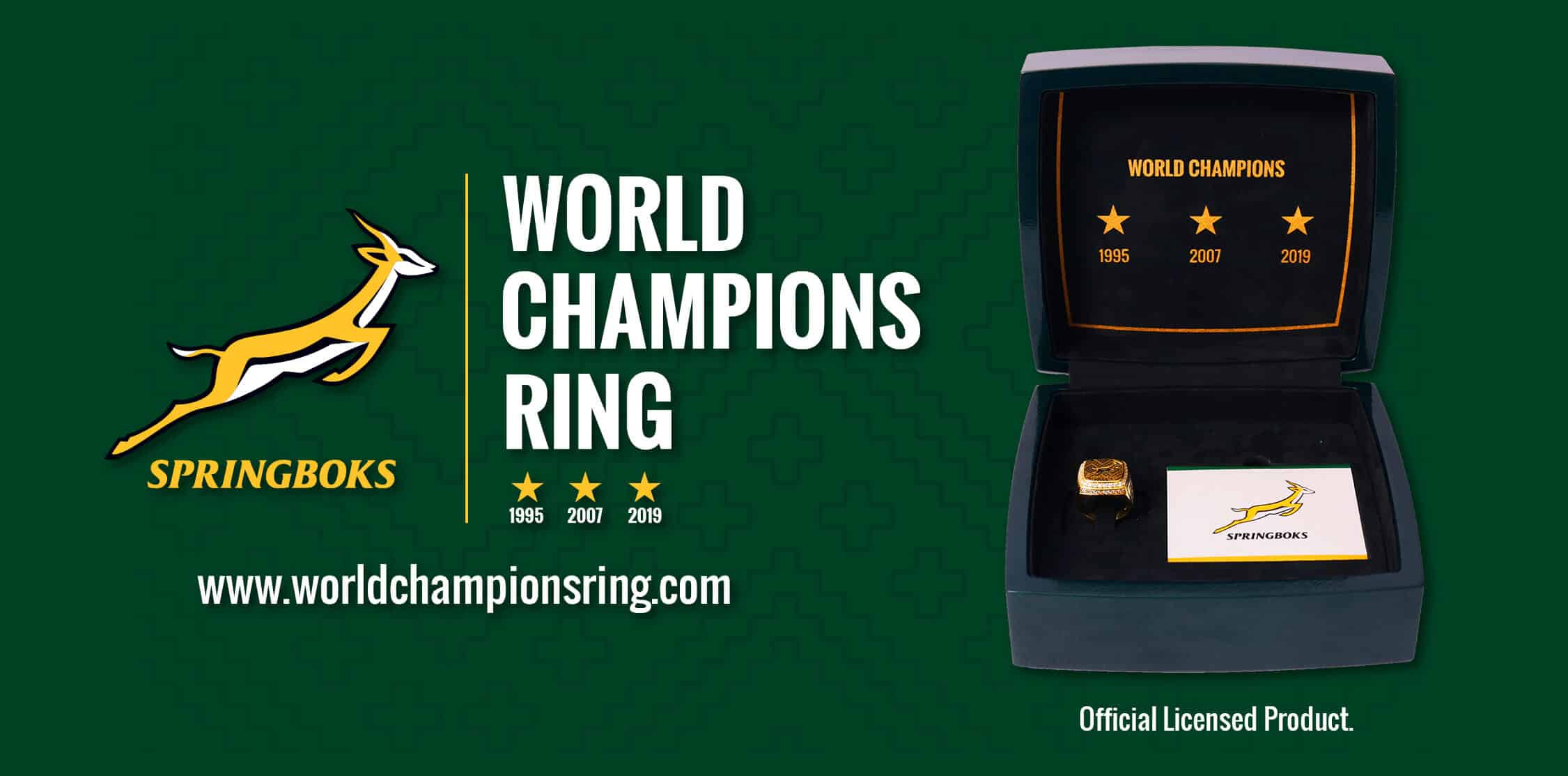Springbok World Champions Ring supports the Players’ Fund