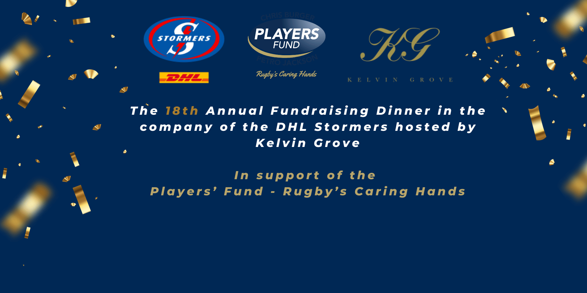 18th Annual Fundraising dinner with the DHL Stormers.